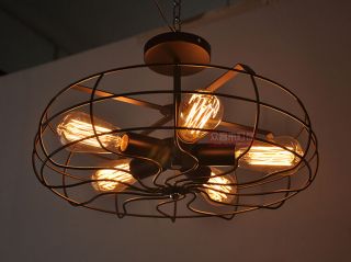 Ceiling Fan Pandent Vintage Industrial Edison Lamp Bar Restaurant Light Bulb Hot