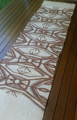 Vintage Tapa Cloth Barkcloth Papua Guinea PNG VERY LONG 2.  66m,  RARE tribal 2