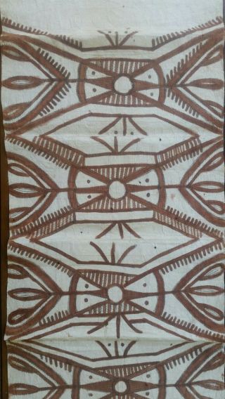 Vintage Tapa Cloth Barkcloth Papua Guinea PNG VERY LONG 2.  66m,  RARE tribal 4
