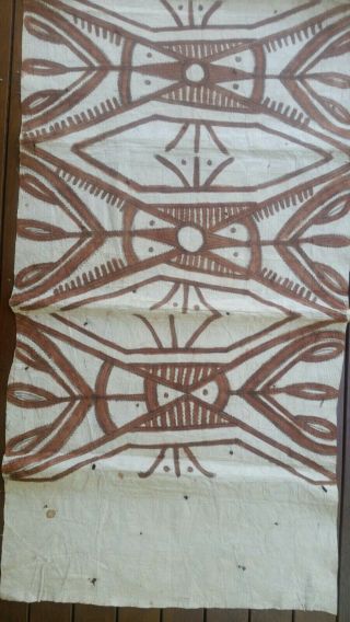 Vintage Tapa Cloth Barkcloth Papua Guinea PNG VERY LONG 2.  66m,  RARE tribal 5