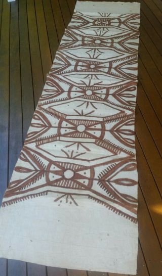 Vintage Tapa Cloth Barkcloth Papua Guinea PNG VERY LONG 2.  66m,  RARE tribal 9