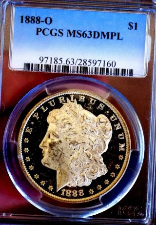 Morgan Silver Dollar 1888 O Pcgs Ms 63dmpl,  Undergrade Rare Date Monster