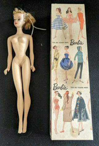 Vintage 1959 Barbie 3 Blond Ponytail