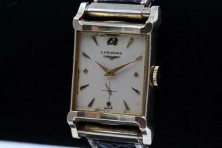 Vintage Longines 17j 9lt 14k Solid Yellow Gold Mens Wristwatch