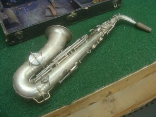 Vintage American Standard By Cleveland Alto Saxophone " C 929 " Silver Metal