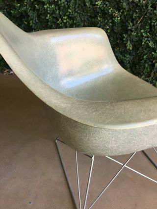 Vintage Charles,  Ray Eames LAR Herman Miller Sea Foam Shell Chair Low Wire Base 7