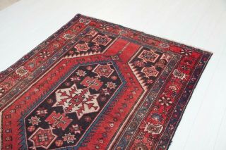 6.  46x4.  4 Hand - Knotted Tribal Area Rug Red Handmade Vintage Persiann Wool Carpet 5