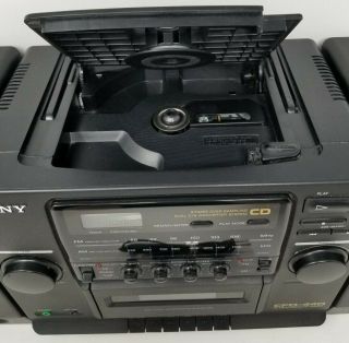 Vintage Sony Mega Bass AM/FM Radio CD Cassette Tape Speaker Boom Box CFD - 440 4