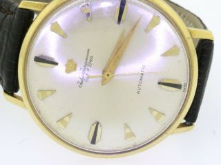 Jules Jurgensen vintage 18K gold elegant high fashion automatic men ' s watch 4