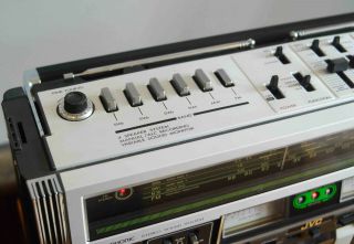 VINTAGE 1980 ' S JVC RC - 838JW BIPHONIC BOOMBOX STEREO SYSTEM 2