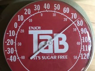 Vintage Tab Soda Thermometer Jumbo It’s Sugar Advertising Sign