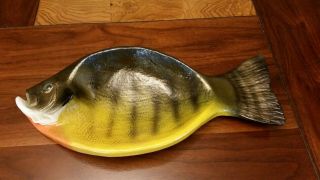 Bluegill Wood Carving Wood Bowl Fish Decoy Duck Decoy Casey Edwards 3
