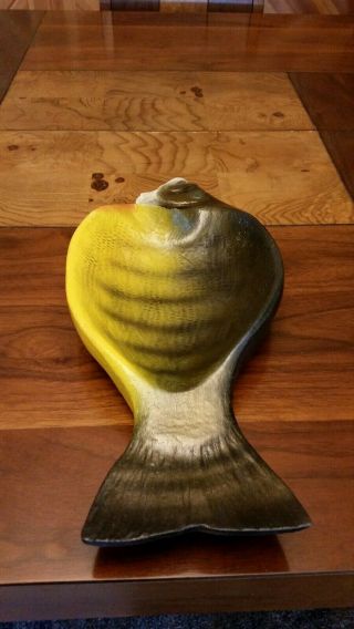 Bluegill Wood Carving Wood Bowl Fish Decoy Duck Decoy Casey Edwards 4