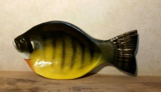 Bluegill Wood Carving Wood Bowl Fish Decoy Duck Decoy Casey Edwards 7