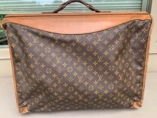 Vintage Louis Vuitton Garment Bag Suitcase Monogram Lv Saks 5th Ave French Co