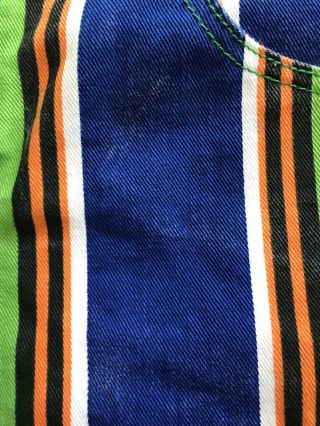 Vintage Cross Colours Shorts 32 Blue Green Stripe 2