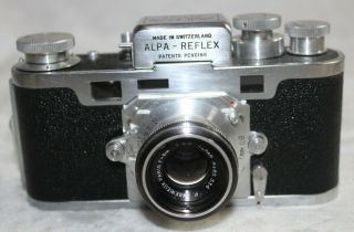 Rare Alpa Reflex Ii Camera With Alpar 2.  9 5cm Lens Cap Leather Case