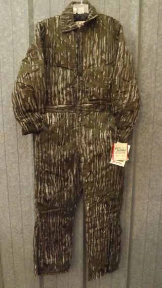 Vtg Walls Blizzard - Pruf Realtree Camo Insulated Coveralls Usa Made Sz Large