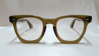 Vintage Z87 P1 Saftey Frame Glasses Eyeglasses Tart Arnel Style Thick 48/20