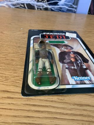 Star Wars Vintage Lando Calrissian Skiff Guard Rotj 65 Back Unpunched 2