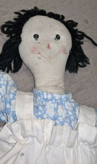 Lovely Antique P.  F.  Volland Cottage Raggedy Ann 1918 - 1919 18 inches & Book 3