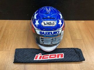 Shoei X Twelve Rare Red White And Blue Helmet Discontinued