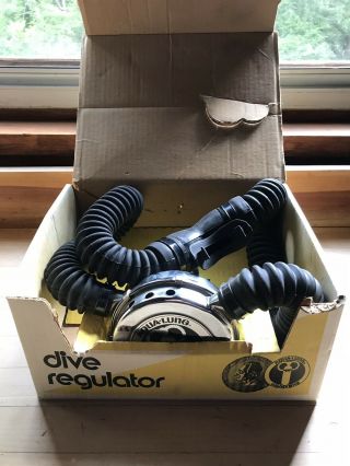 Vintage Aqua - Lung Da " Aqua - Master " Dive Regulator,  Double Hose - Us Divers Co