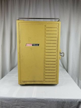 Vintage ‘77 Coleman 3 - Way Snow - Lite Convertible Cooler Rv Ice Chest Camping Gold