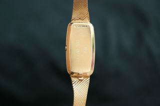 Vintage Omega Watch De Ville Quartz Ladies All 14 K Gold Women ' s Jewelry Old 3