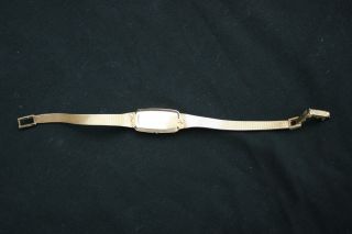 Vintage Omega Watch De Ville Quartz Ladies All 14 K Gold Women ' s Jewelry Old 4