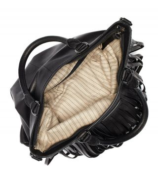 NWT FRYE Heidi Stud Fringe Vintage Leather Tote Shoulder Bag,  Black (S&H) 6