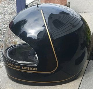 Vintage Rare Porsche Design Motorcycle Helmet Black Size M 58/59