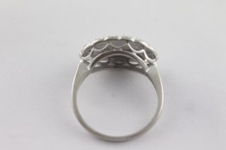 Vintage Diamond Ring 14k White Gold 1/2 Carat Diamonds Size 8 5