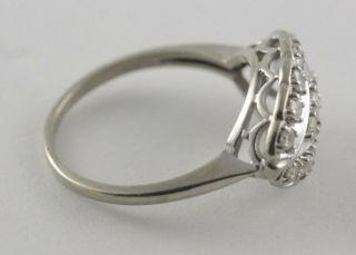 Vintage Diamond Ring 14k White Gold 1/2 Carat Diamonds Size 8 6