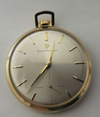 Girard Perregaux 14k Gold Pocket Watch In