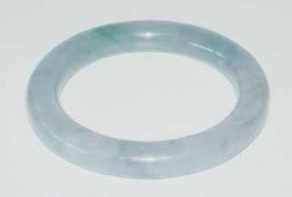 Vintage Chinese Blue Green Lavender Toned Jadeite Jade Bangle Bracelet (val)