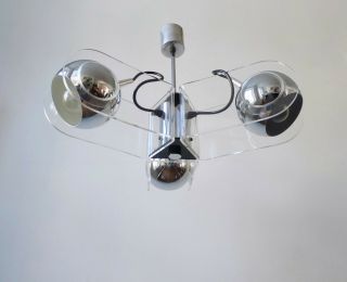 Space Age Model 540 Ceiling Light By Gino Sarfatti For Arteluce,  Italy 60s