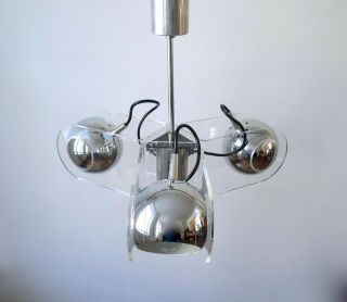 SPACE AGE MODEL 540 CEILING LIGHT by GINO SARFATTI for ARTELUCE,  Italy 60s 2