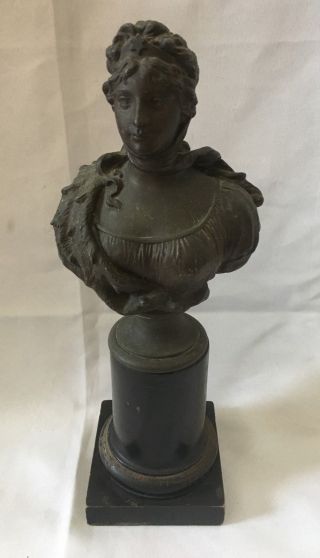 Vintage Bronze Bust By Eugen Bormel,  1889,  12.  5 " Tall,  Germany