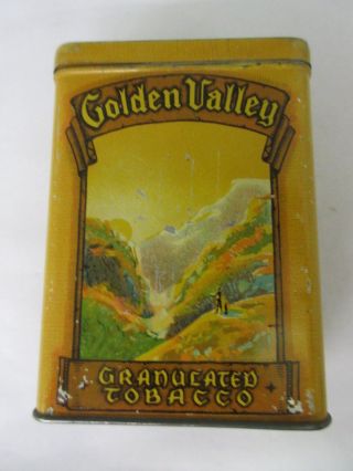 Vintage Golden Valley Vertical Tobacco Tin Advertising Collectible 108 - Z