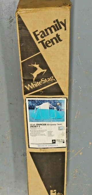 Vintage White Stag 12x8 Ranger Ii Canvas Family Tent Old Stock
