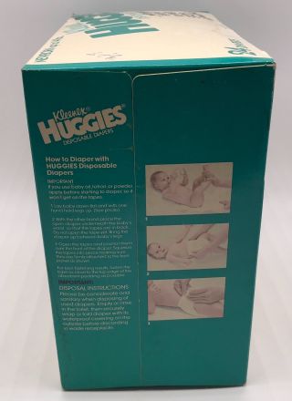 Vintage 1978 Kleenex Huggies Disposable Diapers 24ct Box Newborn - 14lb NOS 5