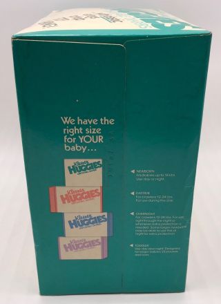 Vintage 1978 Kleenex Huggies Disposable Diapers 24ct Box Newborn - 14lb NOS 6