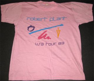 Robert Plant Phil Collins 1983 Usa Tour Shirt Vtg Lrg Rare Led Zeppelin