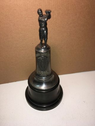 Vintage 1929 Wallace Brothers Silver Co.  Golf Trophy V608 A.  A 13” Tall Plated