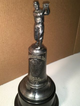 Vintage 1929 Wallace Brothers Silver Co.  Golf Trophy V608 A.  A 13” Tall Plated 3