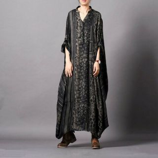 Womens Real Silk Irregularity Long Gown Vintage Chinese Style Floral Print Chic