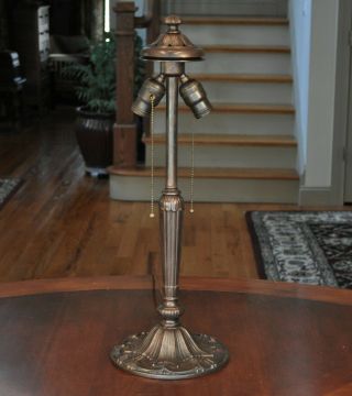 Antique Arts and Crafts Pittsburgh Reverse Painted Lamp 4