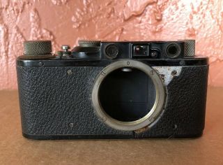 Leica Ii Black Paint 35mm Rangefinder Camera Vintage No 84006