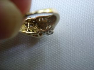 Vintage 14K Solid Yellow Gold Ladies Diamond Ring Size 5.  5 (?) Weight is 5 grams 3